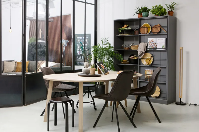 Lange Jan Forlengningsbart Spisebord 120 cm Rund - Eik - Møbler - Bord - Spisebord & kjøkkenbord