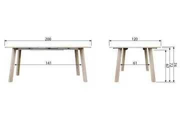 Lange Jan Forlengningsbart Spisebord 120 cm Rund - Eik - Møbler - Bord - Spisebord & kjøkkenbord