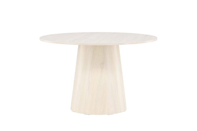 Lanzo Rundt Spisebord 120 cm - Hvitlasert / Lys Tre - Møbler - Bord - Spisebord & kjøkkenbord