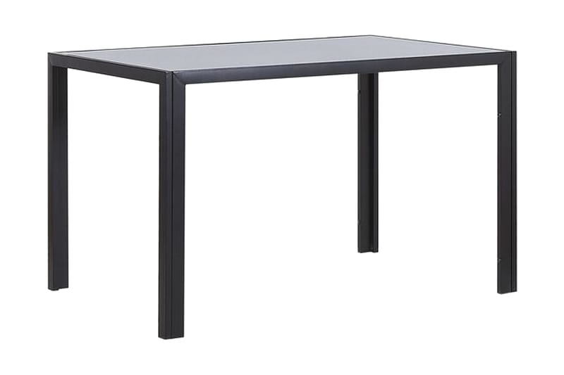 Lavos Spisebord 120 cm - Glasstopp / Svart - Spisebord & kjøkkenbord