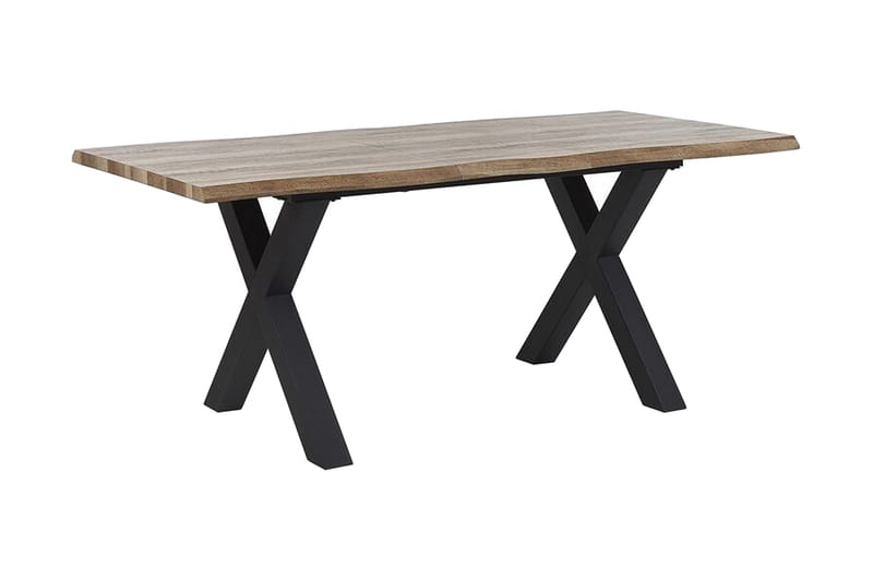 Lawtey Spisebord 180 cm Sammenleggbart - Lyst Tre/Svart - Spisebord & kjøkkenbord - Sammenleggbart bord