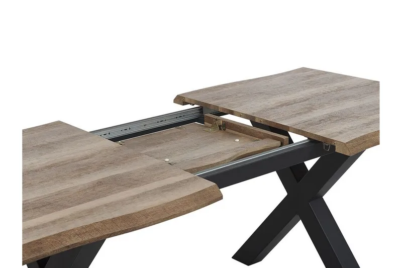 Lawtey Spisebord 180 cm Sammenleggbart - Lyst Tre/Svart - M øbler - Bord - Spisebord & kjøkkenbord