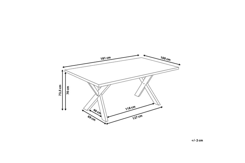LISALA Spisebord 180 cm - Svart - Møbler - Bord - Spisebord & kjøkkenbord