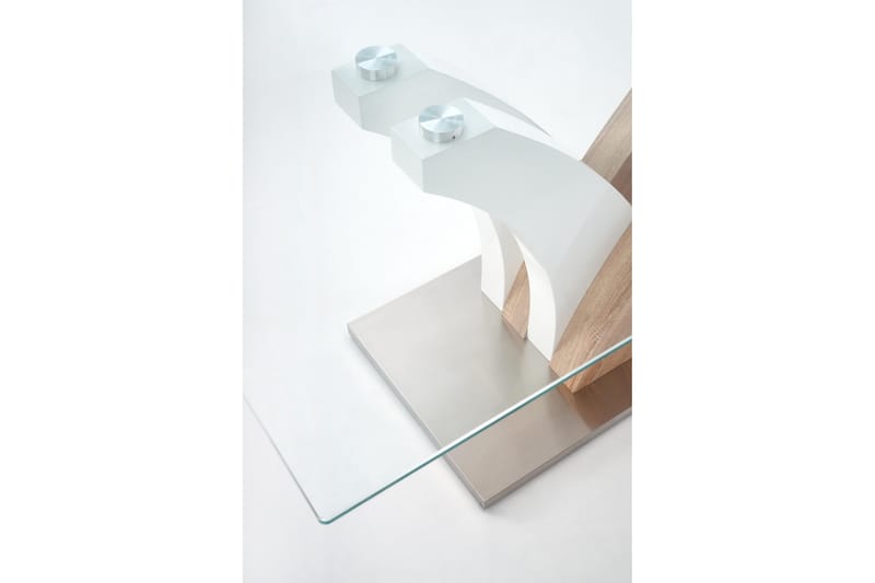 Lorna Spisebord 160 cm - Hvit/Eik - Spisebord & kjøkkenbord