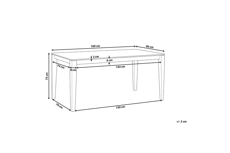 Lottie Spisebord 160 cm - Tre / Natur - Møbler - Bord - Spisebord & kjøkkenbord