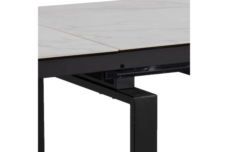 Lucksom Spisebord 200 cm - Glass/Hvit/Matt Svart - Spisebord & kjøkkenbord