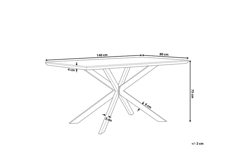 Luepke Spisebord 120 cm - Grå - Spisebord & kjøkkenbord