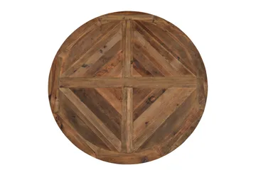 Lyon Rundt Spisebord 150 cm - Vintage / Natur / Hvit / Tre - Møbler - Bord - Spisebord & kjøkkenbord