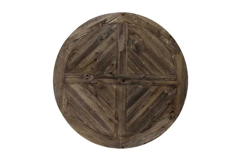 Lyon Spisebord 150 cm Rundt - Natur/Hvit - Møbler - Bord - Spisebord & kjøkkenbord