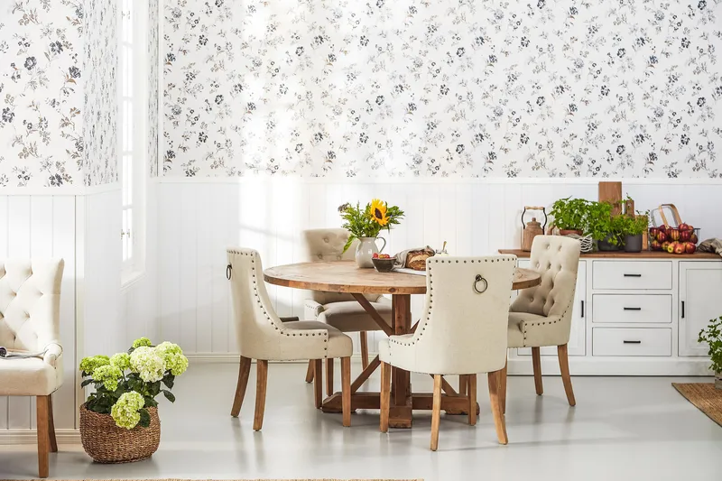 Lyon Vintage Rundt Spisebord 150 cm for 6 personer - Vintage / Alm / Tre - Møbler - Bord - Spisebord & kjøkkenbord