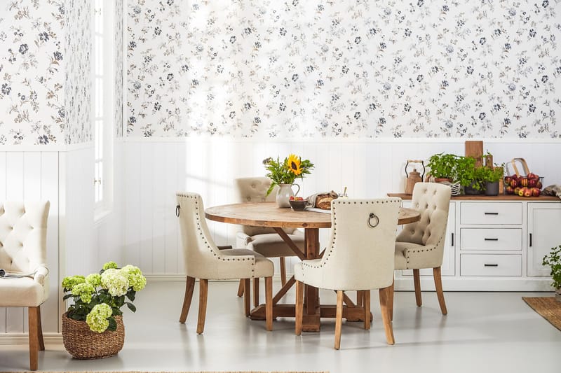 Lyon Vintage Rundt Spisebord 150 cm for 6 personer - Vintage / Alm / Tre - Møbler - Bord - Spisebord & kjøkkenbord