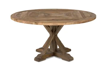 Lyon Vintage Rundt Spisebord 150 cm i Gjenvunnet Furu for 6 Personer - Brun - Møbler - Bord - Spisebord & kjøkkenbord
