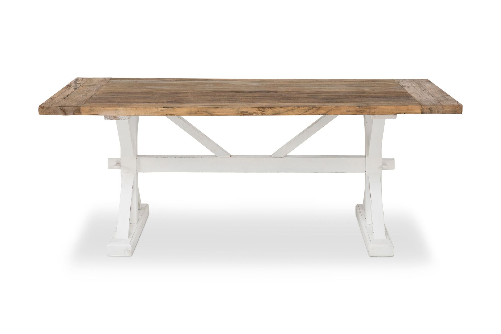 Lyon Vintage Spisebord 200 cm - Natur / Hvit