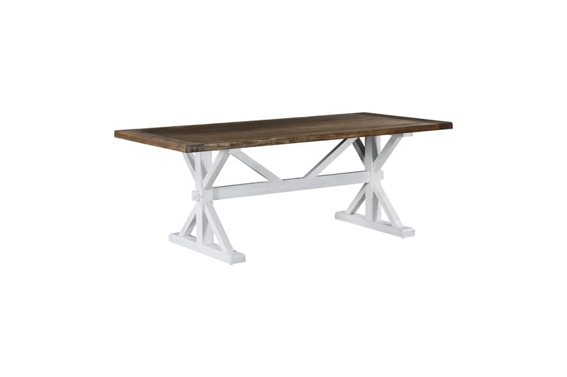 Lyon Premium Forlengningsbart Spisebord 200 cm - Natur/Hvit - Spisebord & kjøkkenbord