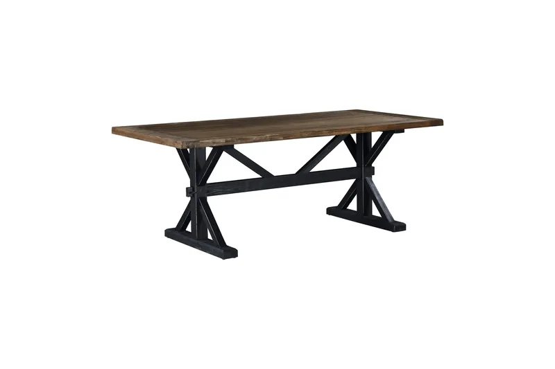 Lyon Premium uttrekkbart spisebord 200 cm Bloomington Natur, Black, undefined