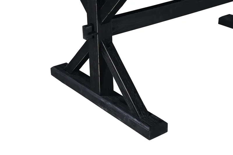 Lyon Premium uttrekkbart spisebord 200 cm Bloomington Natur, Black - Møbler - Bord - Spisebord & kjøkkenbord