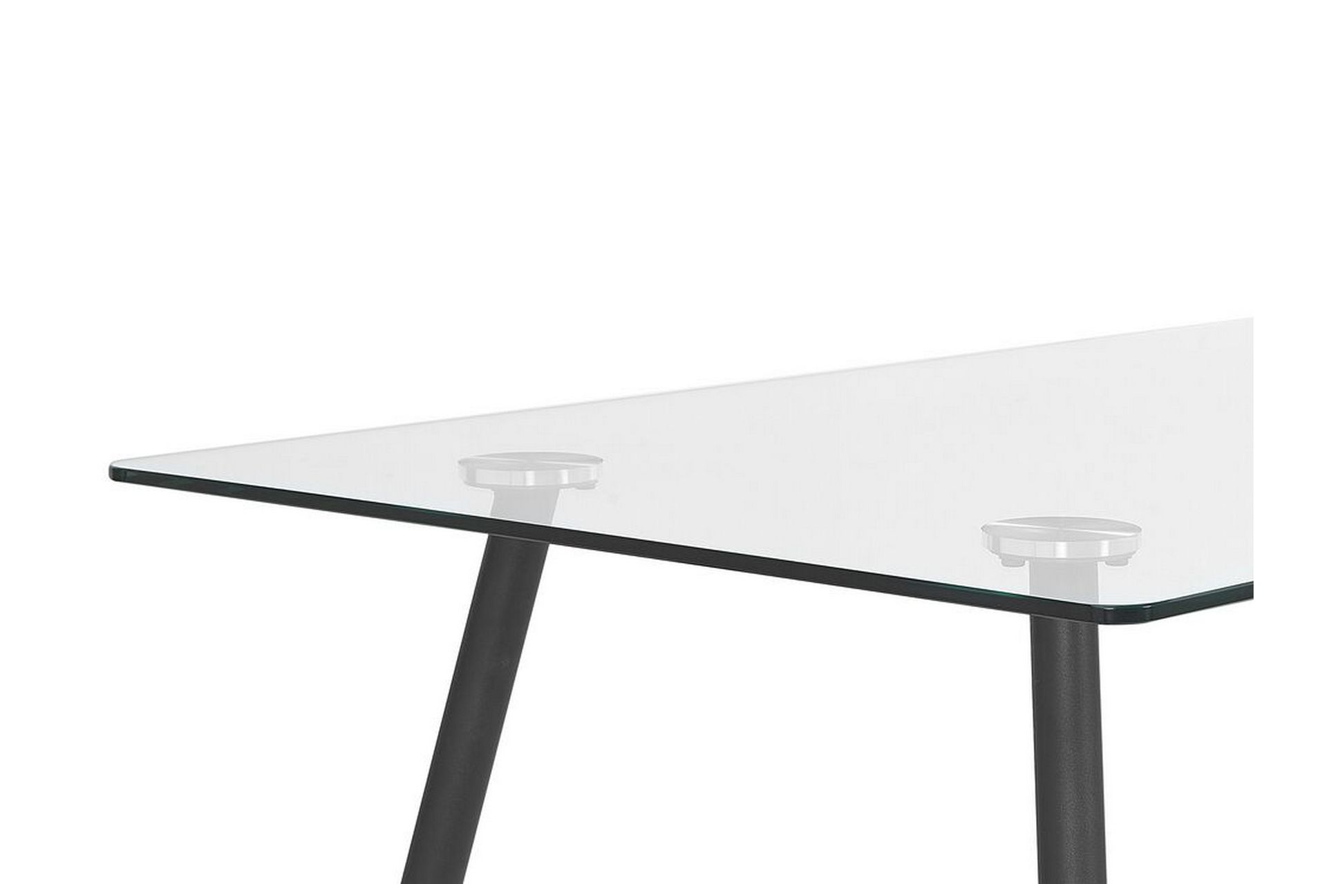Maceys Spisebord 140 cm - Glass/Svart - Møbler - Bord - Spisebord & kjøkkenbord