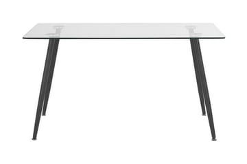 Maceys Spisebord 140 cm - Glass/Svart - Møbler - Bord - Spisebord & kjøkkenbord
