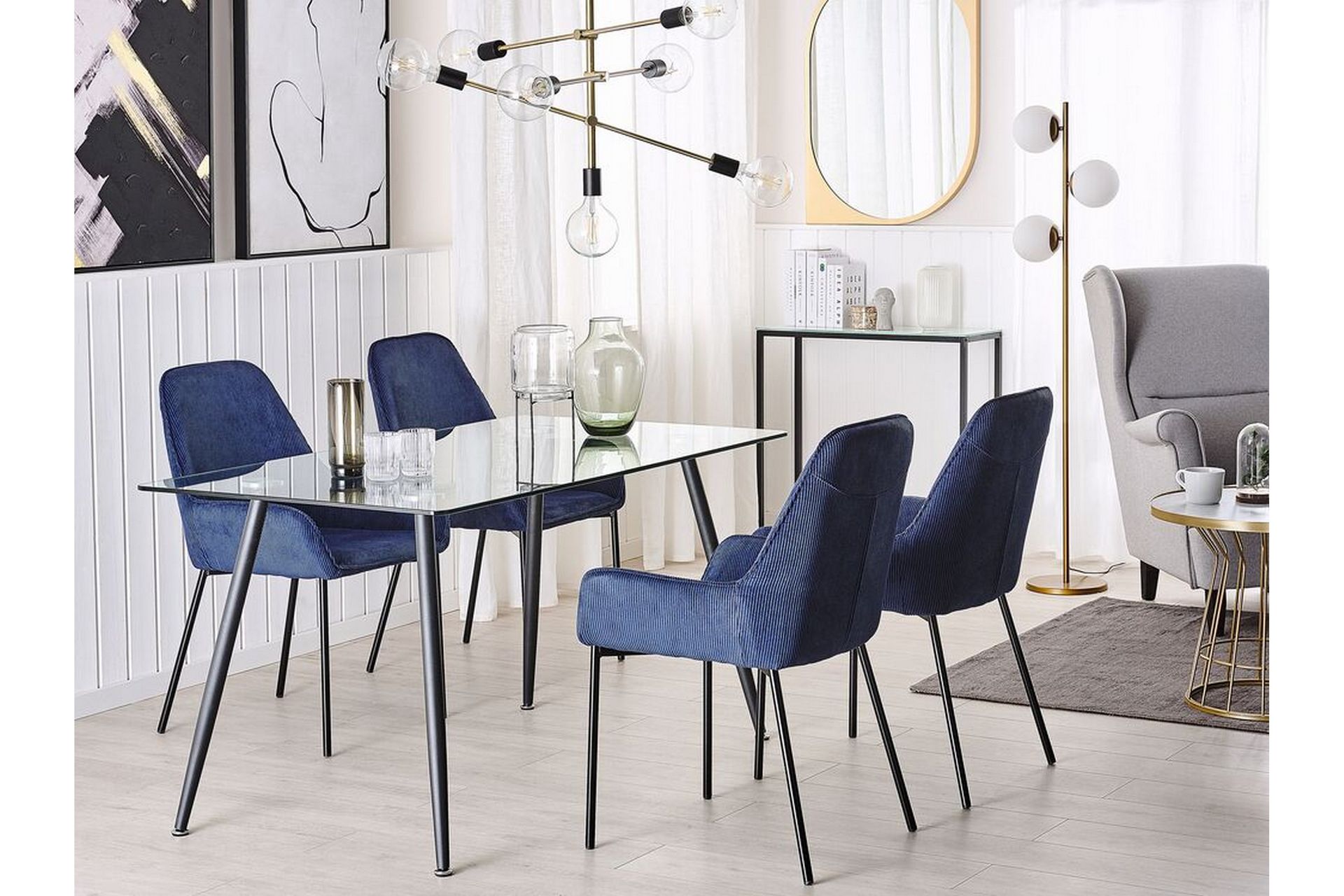 Maceys Spisebord 140 cm - Glass/Svart - Møbler - Bord - Spisebord & kjøkkenbord