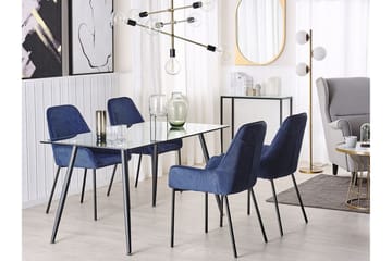 Maceys Spisebord 140 cm - Glass/Svart - Møbler - Bord - Spisebord & kjøkkenbord