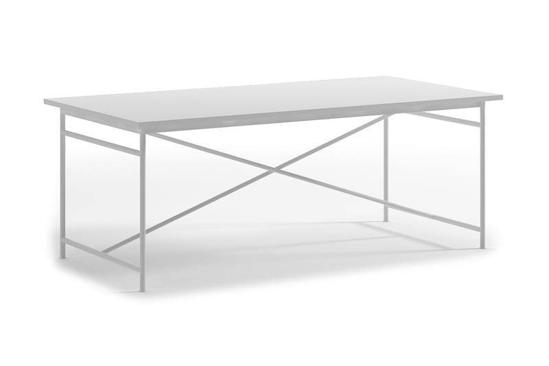 Mae Spisebord 200 cm - Hvit/Svart - Spisebord & kjøkkenbord