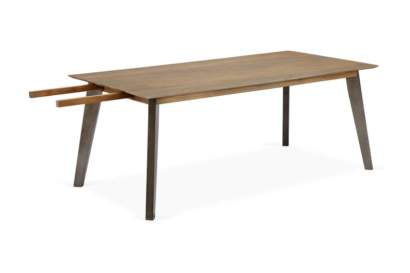 Malaga Forlengningsbart Spisebord 200 cm - Brun/Silver - Spisebord & kjøkkenbord