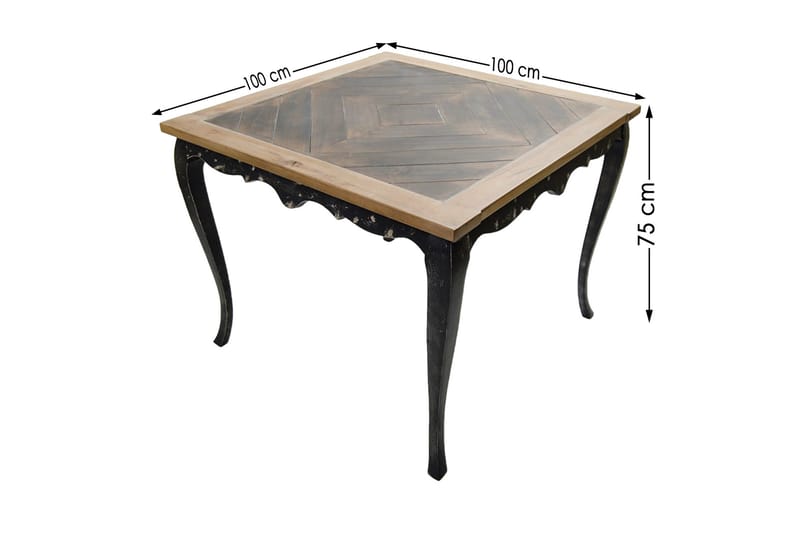 Malliva Spisebord 100 cm - Natur / Brun / Svart - Spisebord & kjøkkenbord