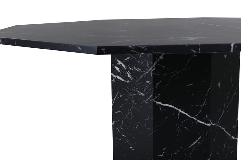 Marbs Spisebord 110 cm Rundt Svart - Spisebord & kjøkkenbord