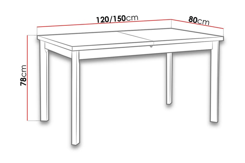 Max Spisebord 120x80x78 cm - Tre / Natur - Møbler - Bord - Spisebord & kjøkkenbord