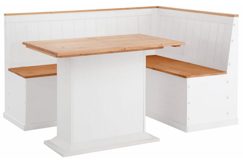 Meral Spisebord 105 cm - Hvit / Brun - Spisebord & kjøkkenbord