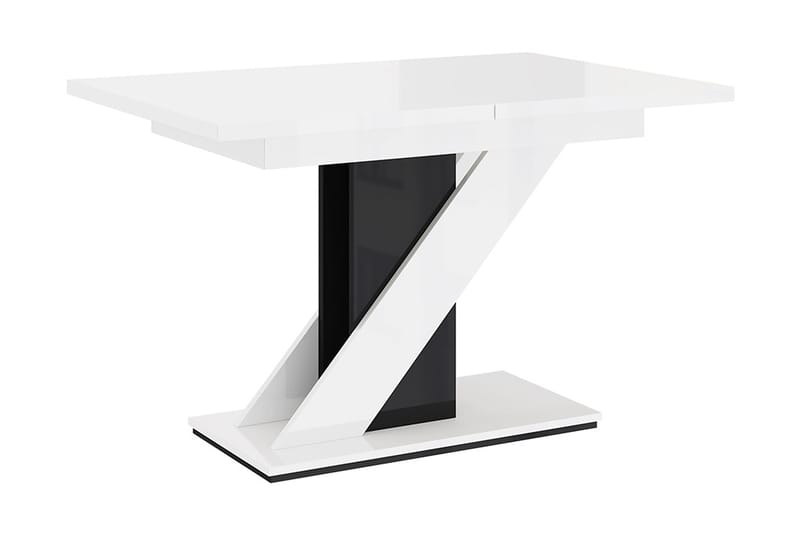 Meva Spisebord 120 cm - Hvit/Svart - Spisebord & kjøkkenbord
