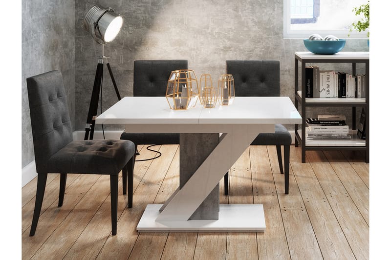 Meva Spisebord 160 cm - Hvit - Møbler - Bord - Spisebord & kjøkkenbord
