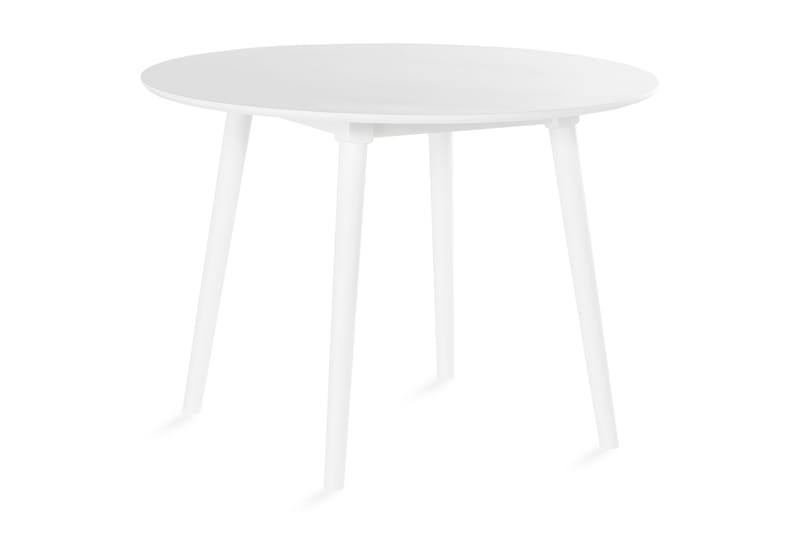 Mioveni Spisebord 106 cm Rundt - Hvit - Møbler - Bord - Spisebord & kjøkkenbord