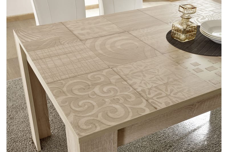 Mironne Forlengningsbart Spisebord 180 cm - Hvit/Beige/Grå - Møbler - Bord - Spisebord & kjøkkenbord