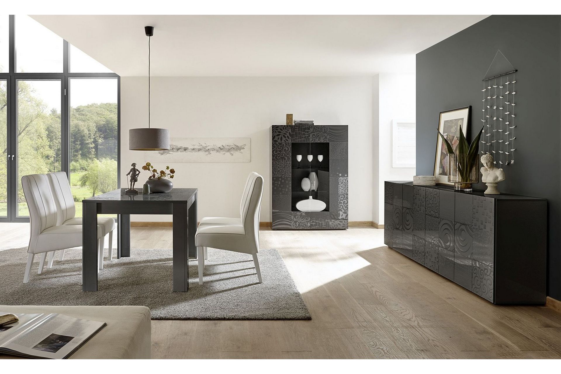 Mironne Forlengningsbart Spisebord 180 cm - Hvit/Beige/Svart/Grå - Møbler - Bord - Spisebord & kjøkkenbord