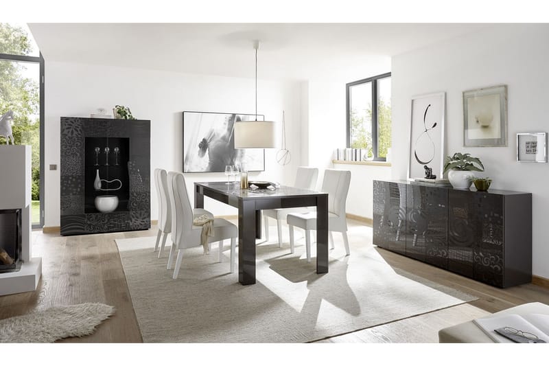 Mironne Forlengningsbart Spisebord 180 cm - Hvit/Beige/Svart/Grå - Møbler - Bord - Spisebord & kjøkkenbord