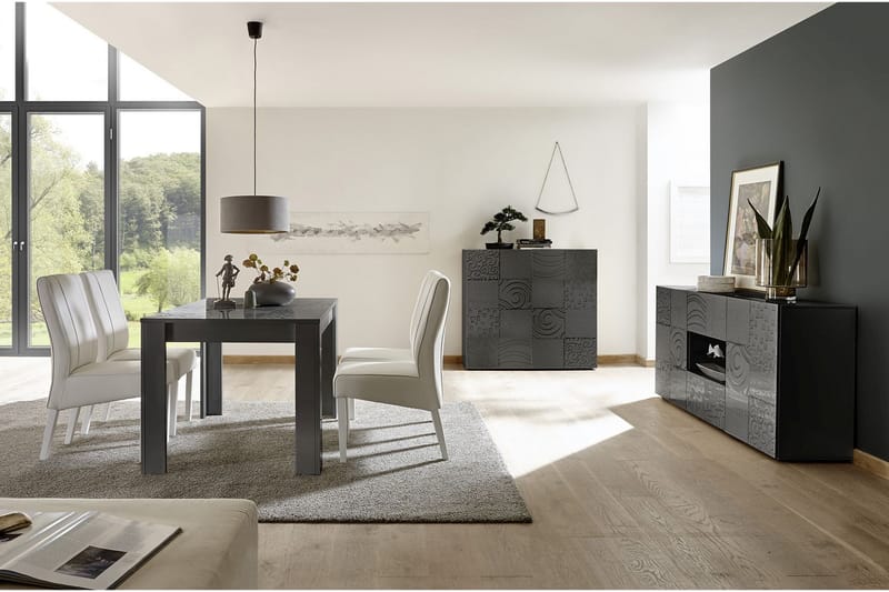 Mironne Forlengningsbart Spisebord 180 cm - Hvit/Beige/Svart/Grå - Møbler - Bord - Spisebord & kjøkkenbord