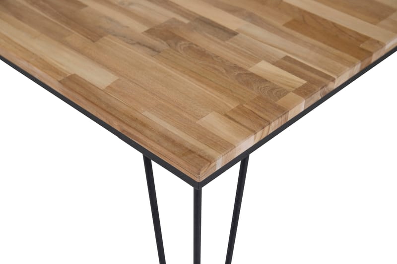 Miva Spisebord 80 cm Teak/Brun/Svart/Natur - Spisebord & kjøkkenbord