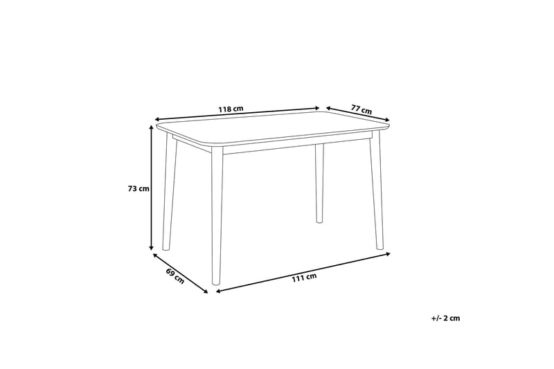 Modesto Spisebord 118 cm - Grå - Spisebord & kjøkkenbord