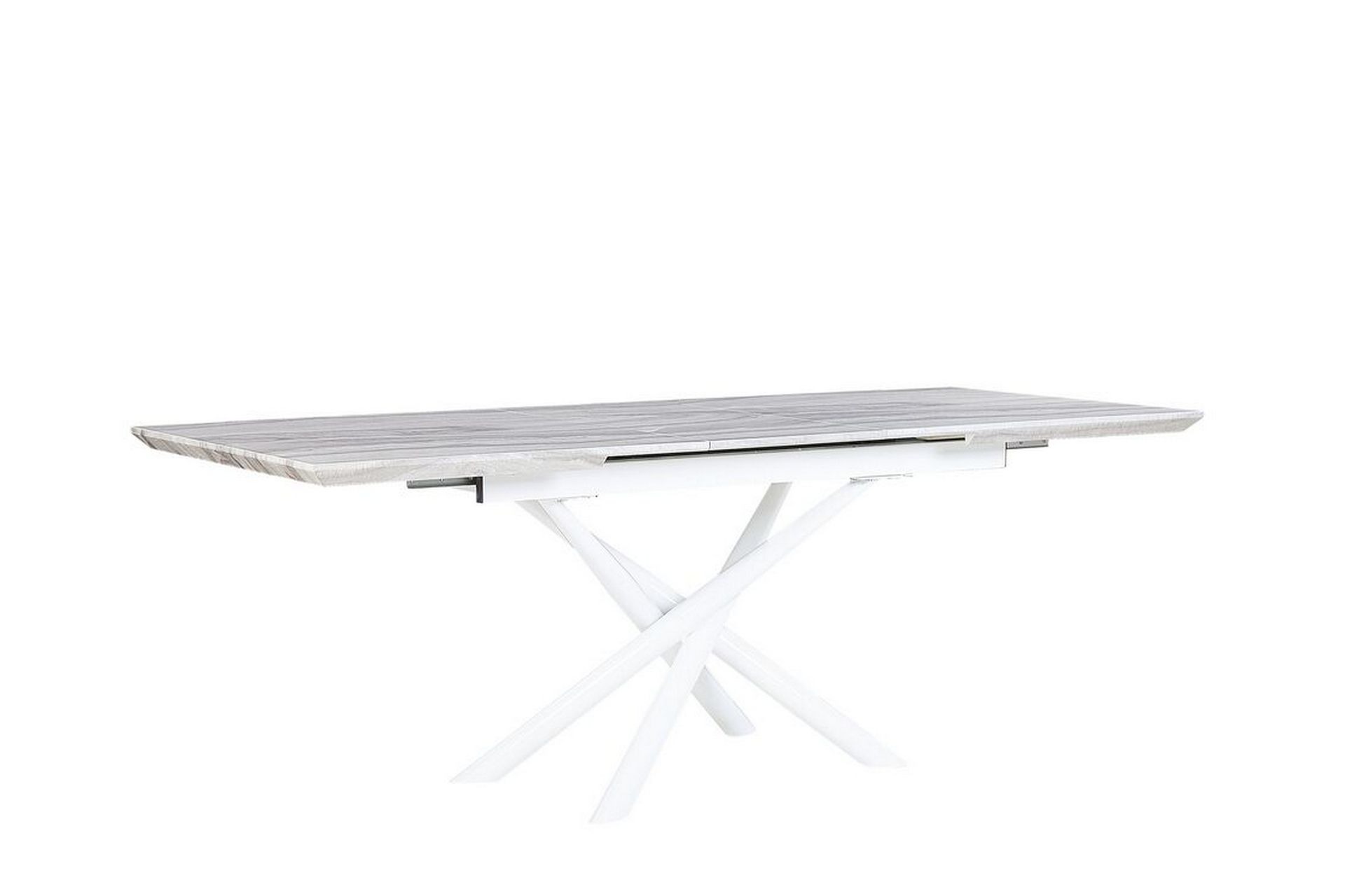 Moirax Spisebord 200 cm Sammenleggbart - Hvit - Møbler - Bord - Spisebord & kjøkkenbord