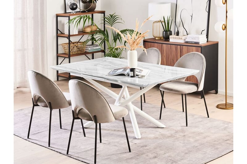Moirax Spisebord 200 cm Sammenleggbart - Hvit - Møbler - Bord - Spisebord & kjøkkenbord