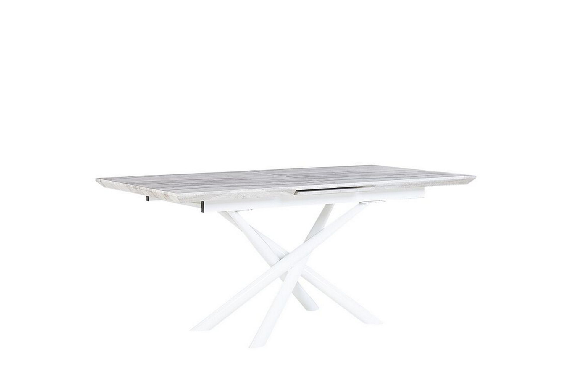 Moirax Spisebord 200 cm Sammenleggbart - Hvit - Møbler - Bord - Spisebord & kjøkkenbord