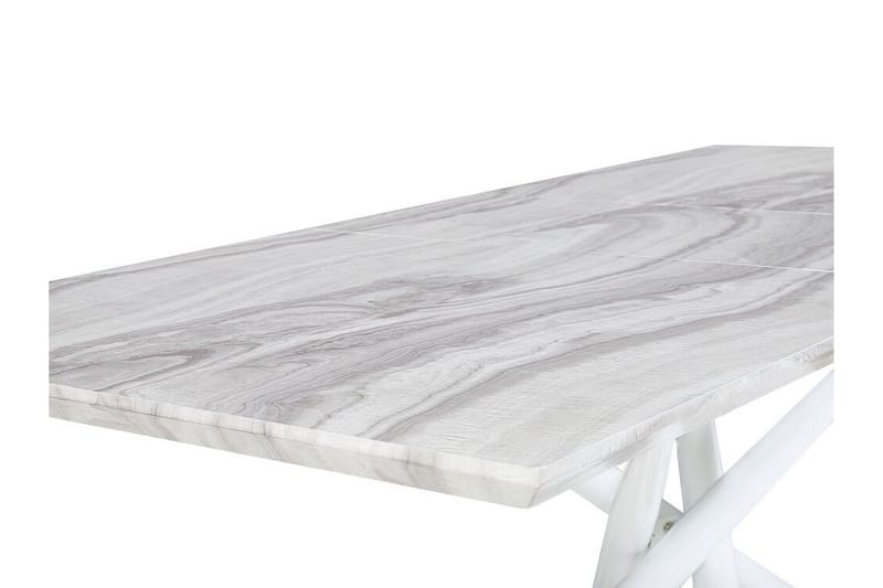 Moirax Spisebord 200 cm Sammenleggbart - Hvit - Møbler - Bord - Spisebord & kjøkkenbord