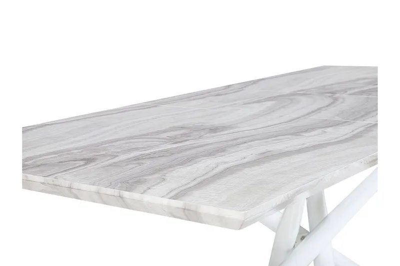 Moirax Spisebord 200 cm Sammenleggbart - Hvit - Møbler - Bord - Spisebord & kjøkkenbord