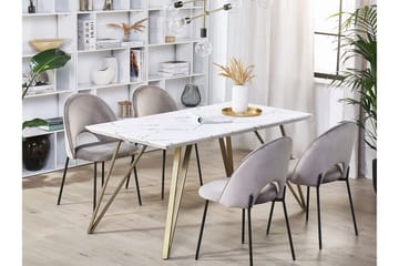 Molden Rektangulært Spisebord 150 cm i Tre med Metallben - Hvit - Møbler - Bord - Spisebord & kjøkkenbord