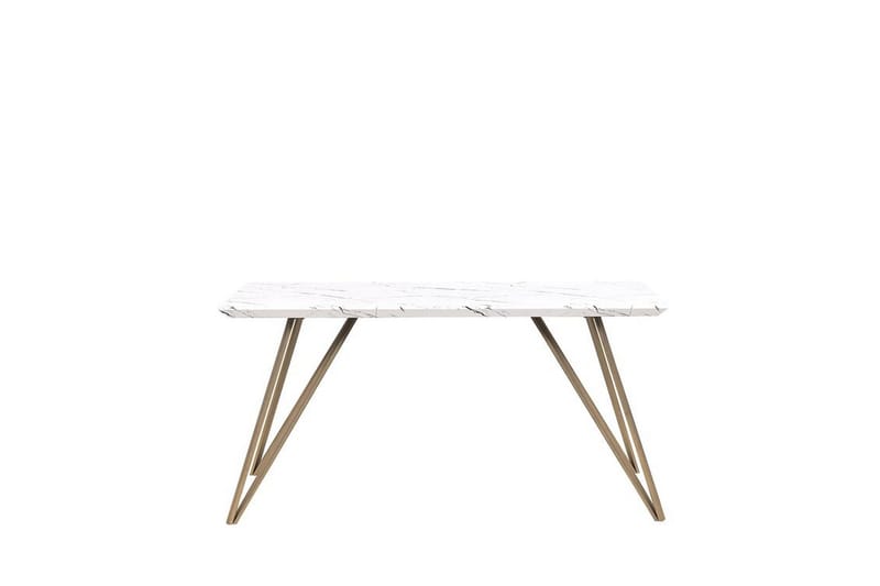 Molden Spisebord 150 cm - Hvit / Gull - Møbler - Bord - Spisebord & kjøkkenbord