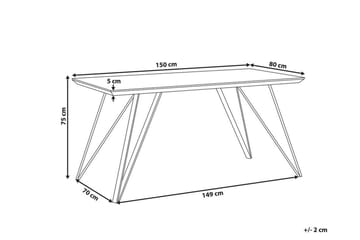 Molden Spisebord 150 cm - Hvit / Gull - Møbler - Bord - Spisebord & kjøkkenbord