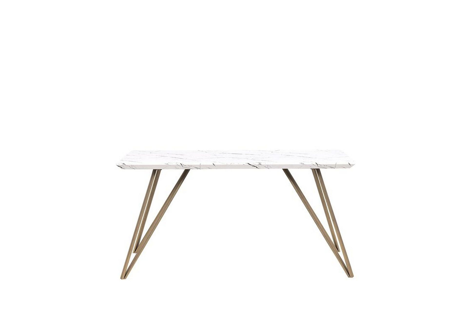 Molden Spisebord 150 cm - Hvit / Gull