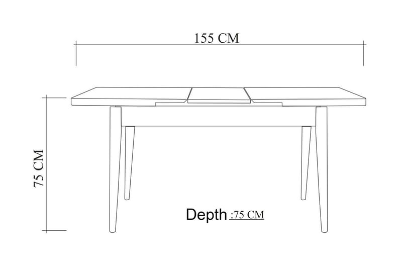 Molgachi Spisebord 120x75x120 cm - Hvit - Møbler - Bord - Spisebord & kjøkkenbord