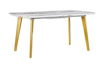 Mosby Spisebord 200 cm Sammenleggbart - Hvit/Gull - Møbler - Bord - Spisebord & kjøkkenbord